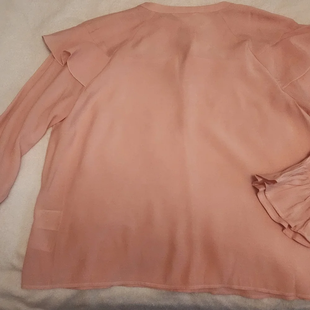 H&M Blush Ruffle Blouse - Picture 2 of 3